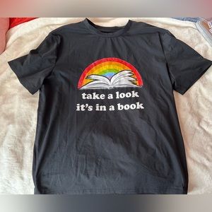 Black Reading Rainbow T-Shirt XL